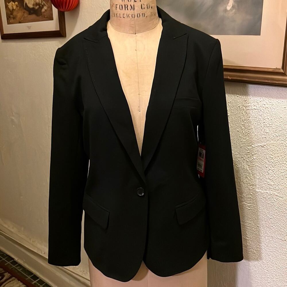 Women's Vince Camuto Black One Button Blazer Jacket NWT Size 10